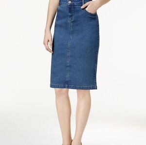 Charter Club NWT Classic Blue Denim Pencil Skirt - Women's Size 8